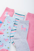 5 Pack Unicorn Print Anklet Socks (1)
