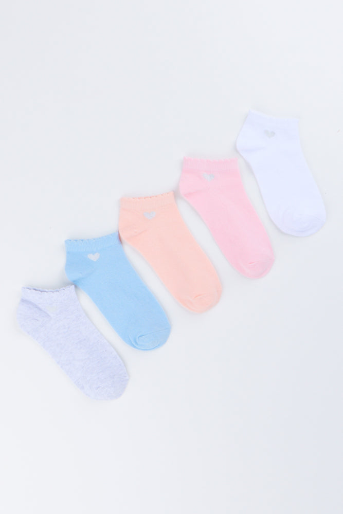 5 Pack Heart Ankle Socks (2)