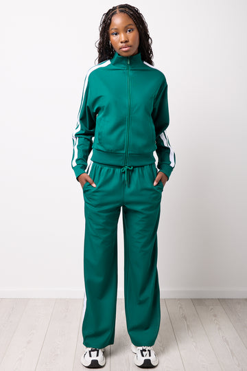Green Wideleg Jogger Trackpants