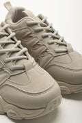 Beige Panel Detail Chunky Trainers (2)