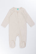 Oatmeal Melange Cotton Sleepsuit