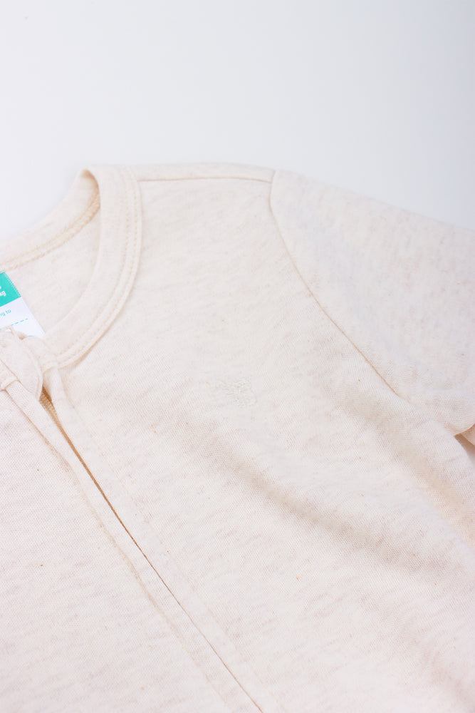 Oatmeal Melange Cotton Sleepsuit (1)