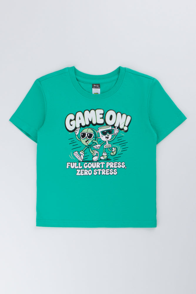 Green Graphic Kids T-Shirt