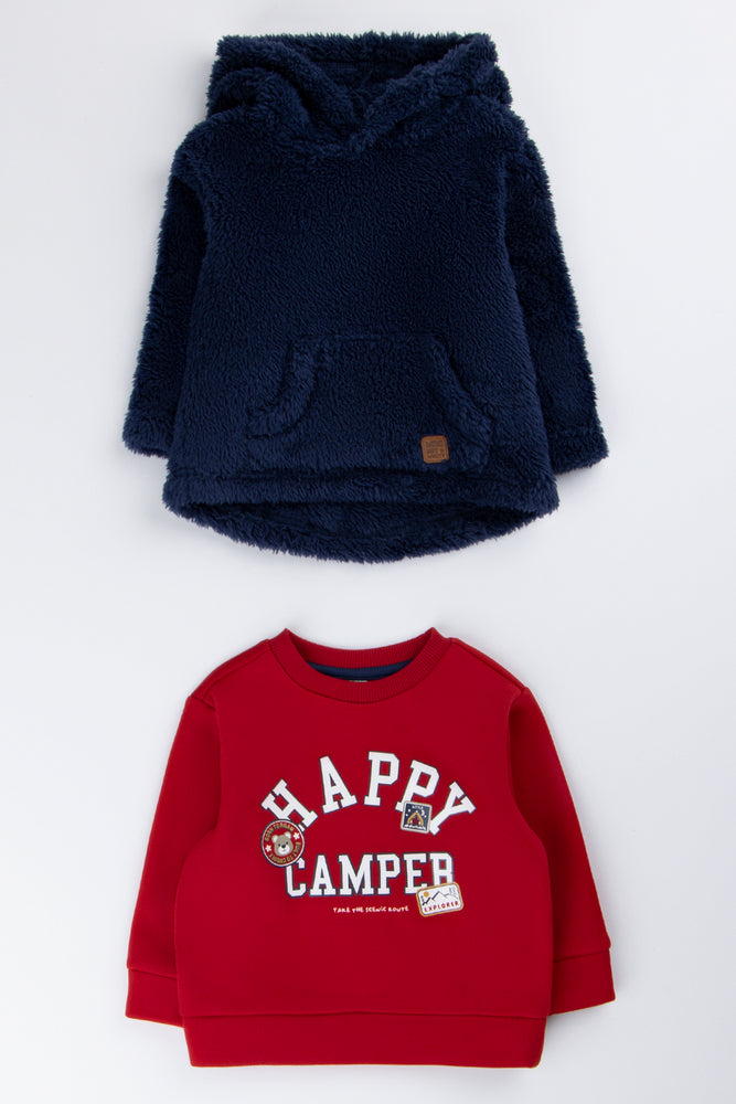 2 Pack Happy Camper Tracktops Red And Navy