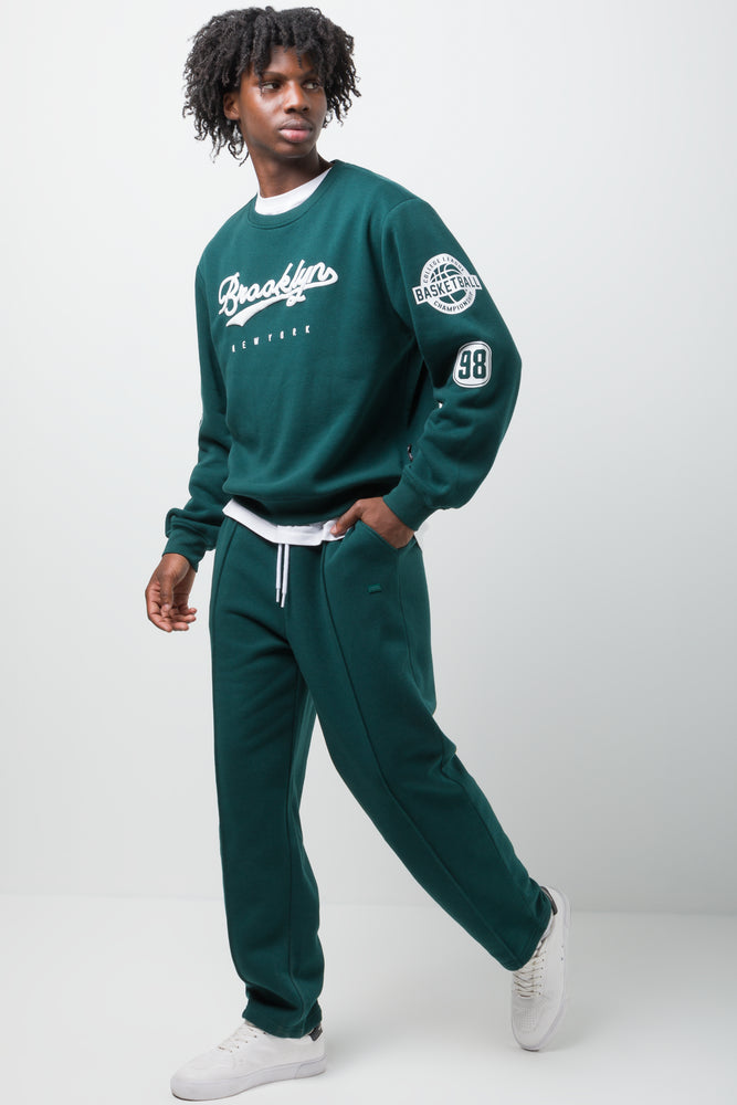 Straight Leg Knit Jogger Green (2)