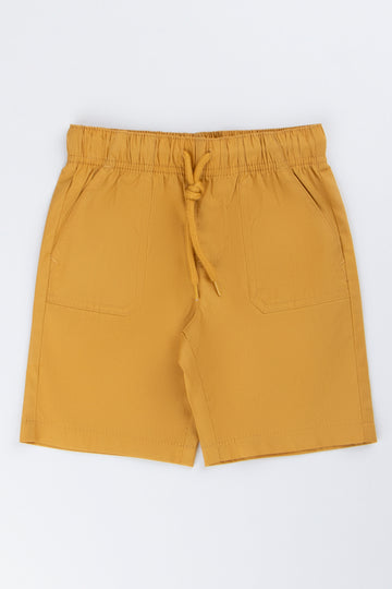 Ochre Poplin Casual Shorts