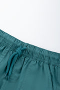 Teal Poplin Pull-On Shorts (1)