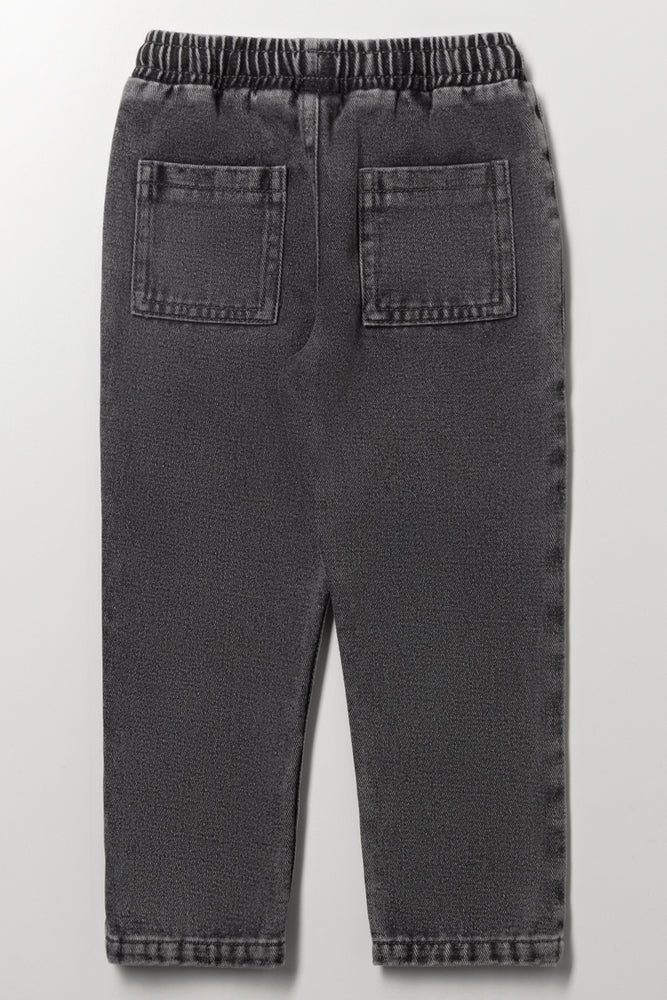 Grey Relaxed Fit Pull-On Jeans (2)