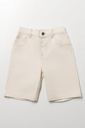 Ecru Denim Shorts