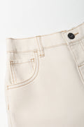 Ecru Denim Shorts (1)