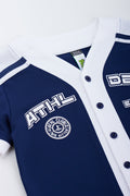 Blue Button Front Baseball Shirt (1)