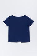 Blue Button Front Baseball Shirt (2)