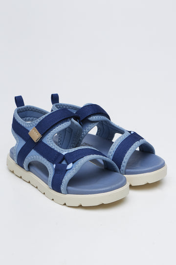 Blue Double Velcro Utility Sandals