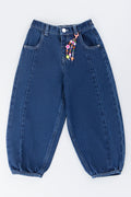 Indigo Balloon Leg Denim Pants