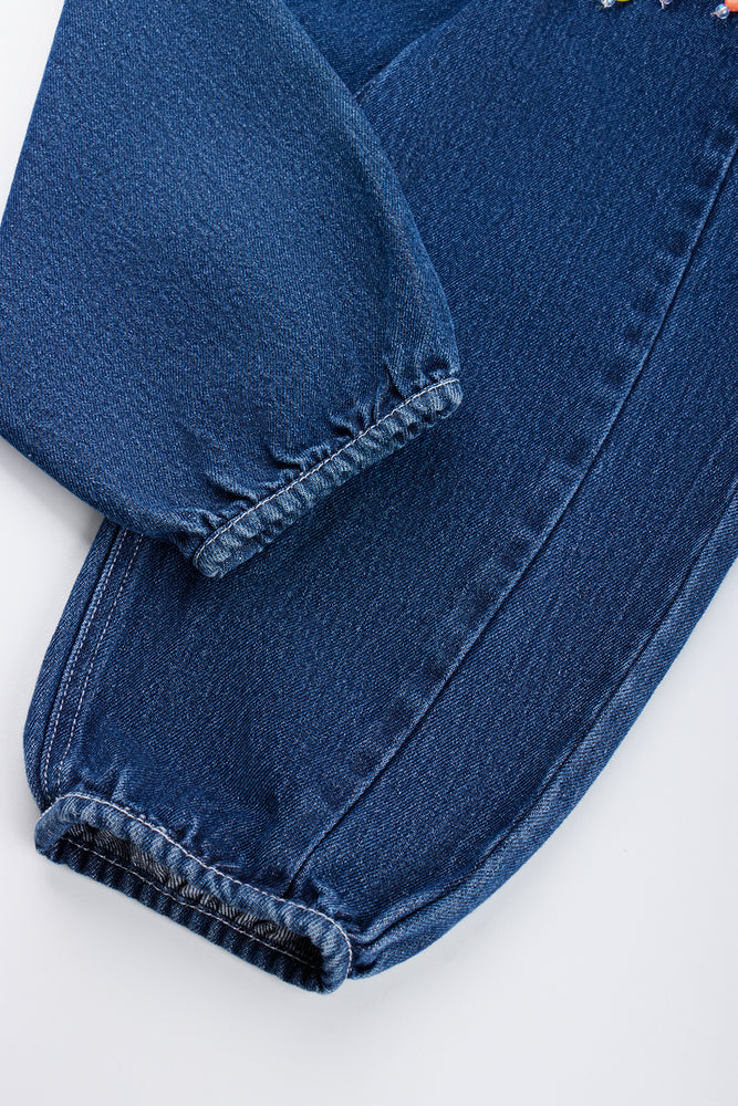 Indigo Balloon Leg Denim Pants (2)