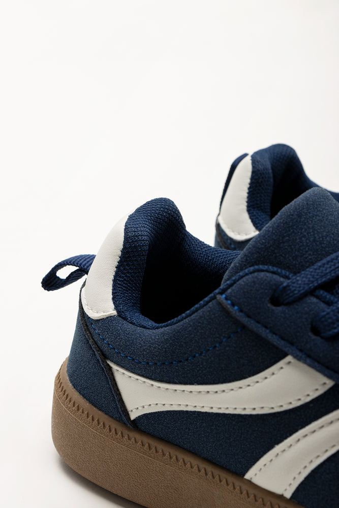 Cobalt Blue Retro Style Sneakers (3)
