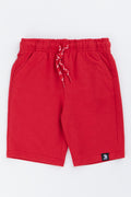 Red Basic Knit Shorts