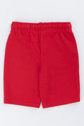 Red Basic Knit Shorts (2)
