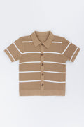 Striped Brown Knitted Shirt