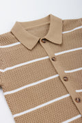 Striped Brown Knitted Shirt (1)