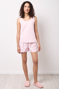 Pink Floral Print Pajama Set