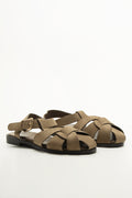 Tan Brown Caged Fisherman Sandals