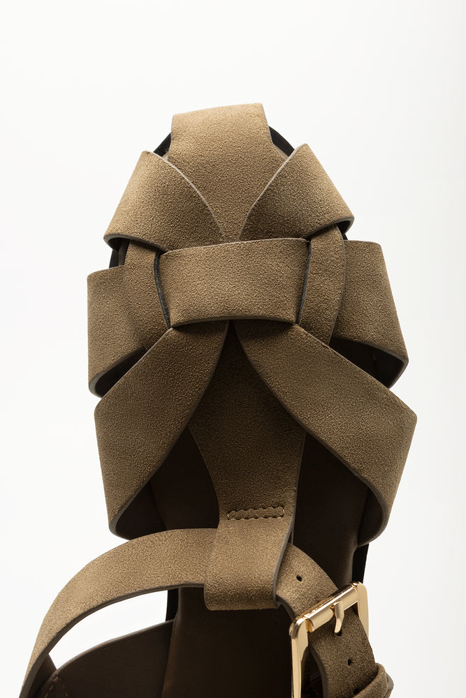 Tan Brown Caged Fisherman Sandals (4)