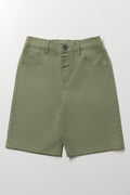 Khaki Denim Shorts