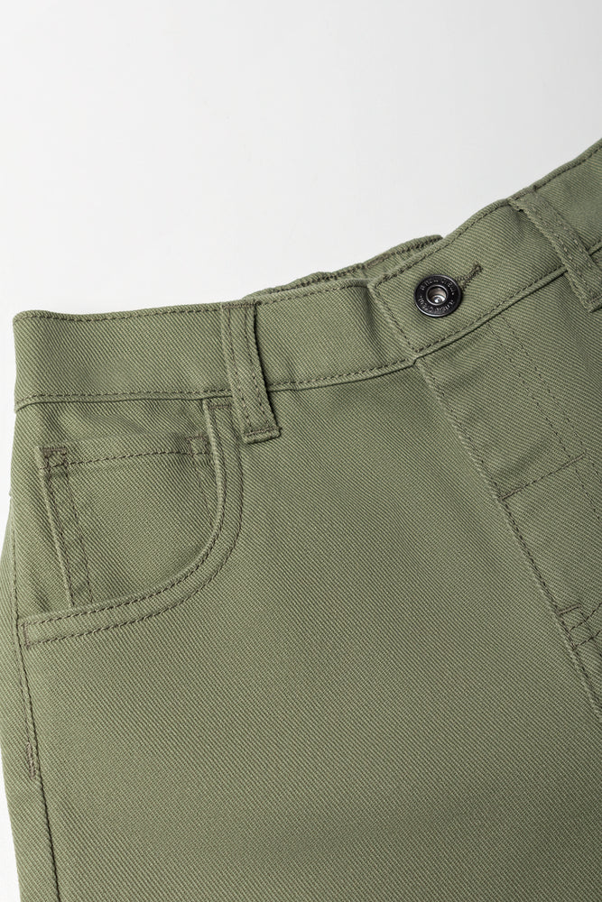 Khaki Denim Shorts (1)