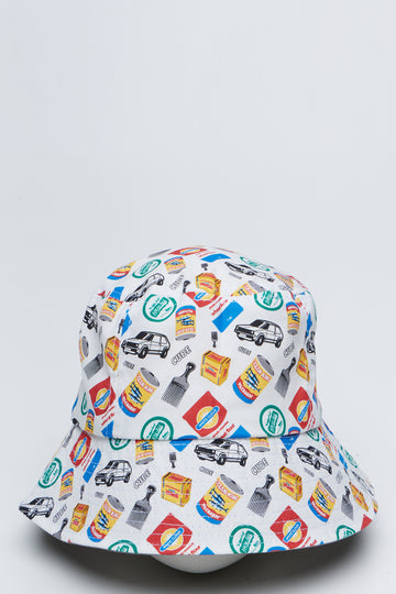 Retro Print Graphic Bucket Hat