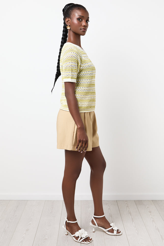 Green Milk Short Sleeve Knit (1)