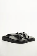 Black Flatform Thong Sandals