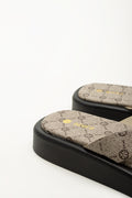 Mocha Patterned Flatform Thong Sandals (3)
