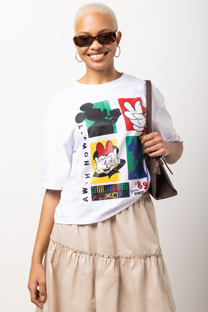 Graphic Print Mickey Mouse T-Shirt