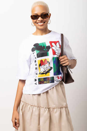 Graphic Print Mickey Mouse T-Shirt