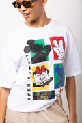 Graphic Print Mickey Mouse T-Shirt (3)