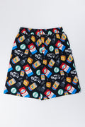 Printed All Over Fleece Shorts (2)