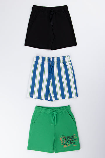 3 Pack Fleece Shorts