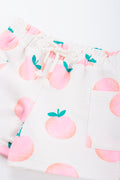 Peach Print Fleece Shorts (1)