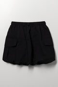 Black Cargo Bubble Skirt