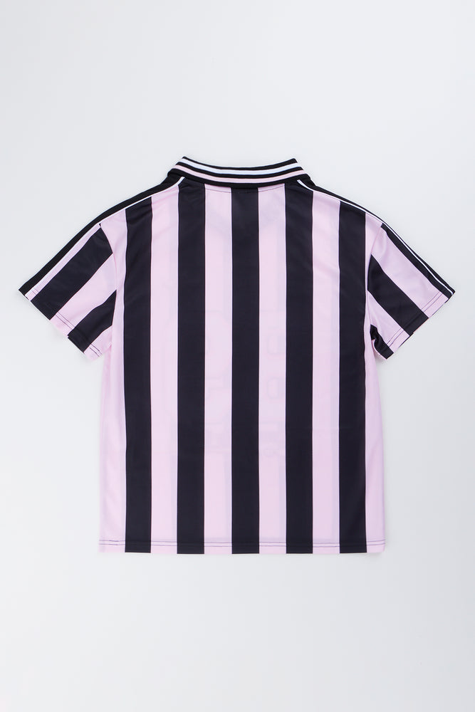 Pink Striped Oversized Sports T-Shirt (2)