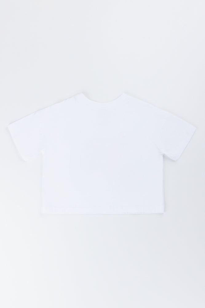 White Crochet Fruit Boxy T-Shirt (2)