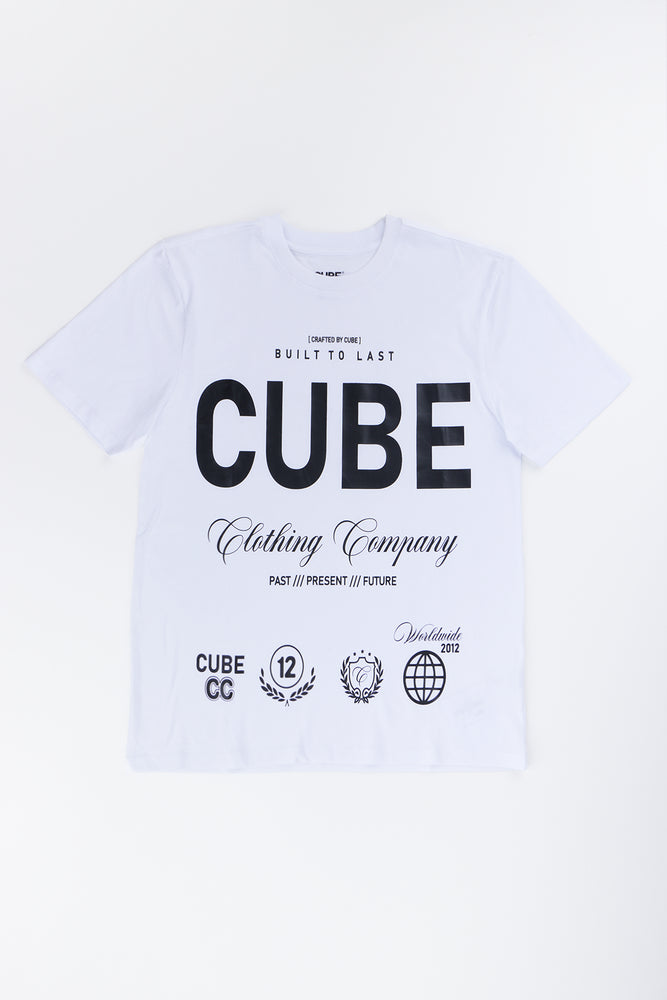 White Graphic Print T-Shirt