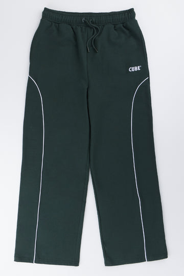 Forest Green Straight Leg Trackpants