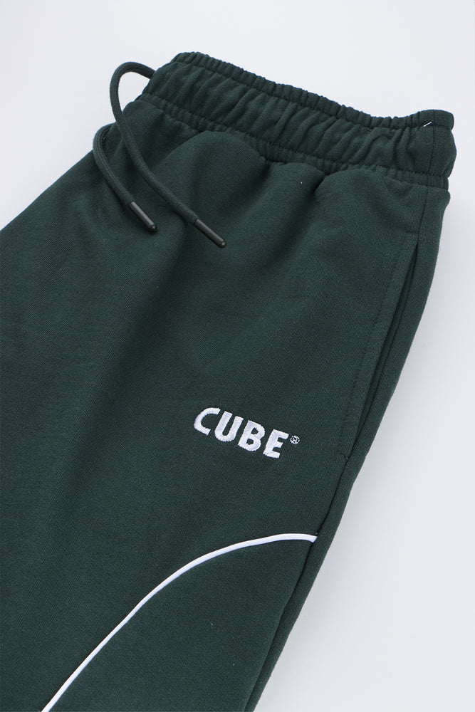 Forest Green Straight Leg Trackpants (1)