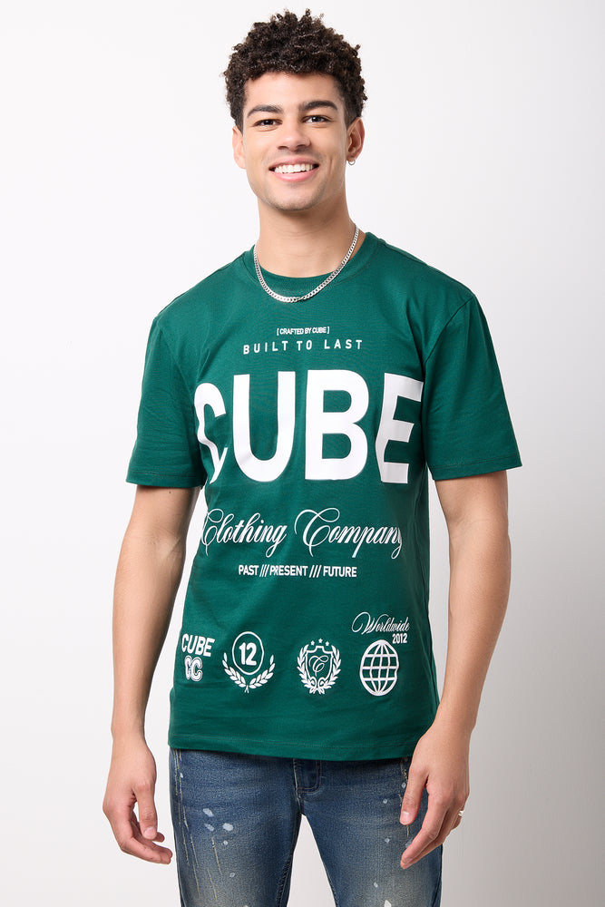 Forest Green Graphic Print T-Shirt