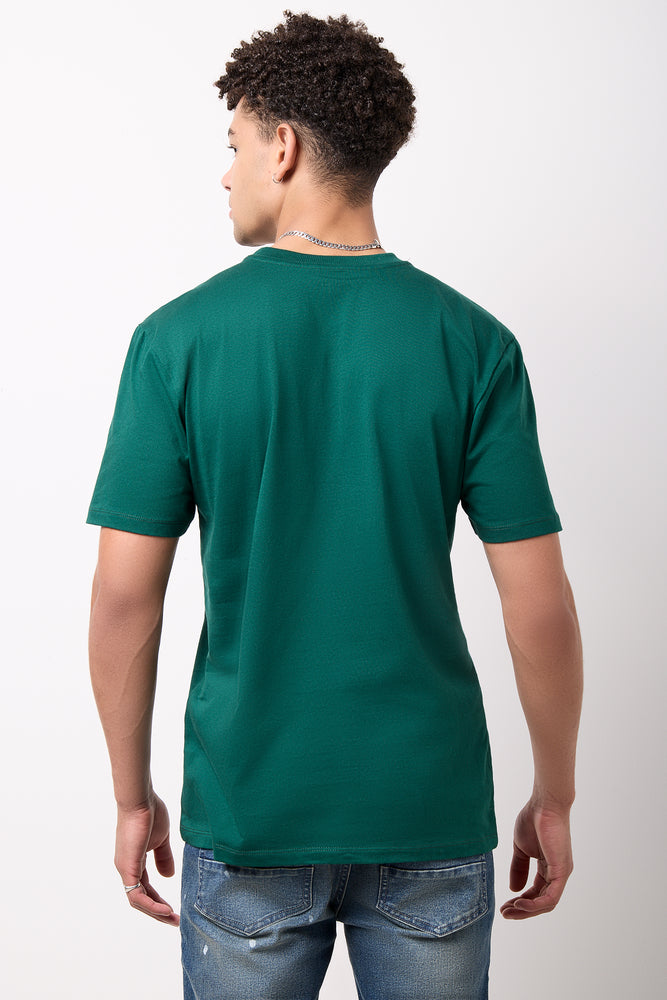 Forest Green Graphic Print T-Shirt (2)