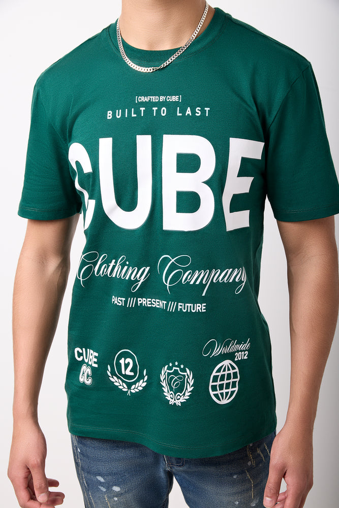 Forest Green Graphic Print T-Shirt (3)