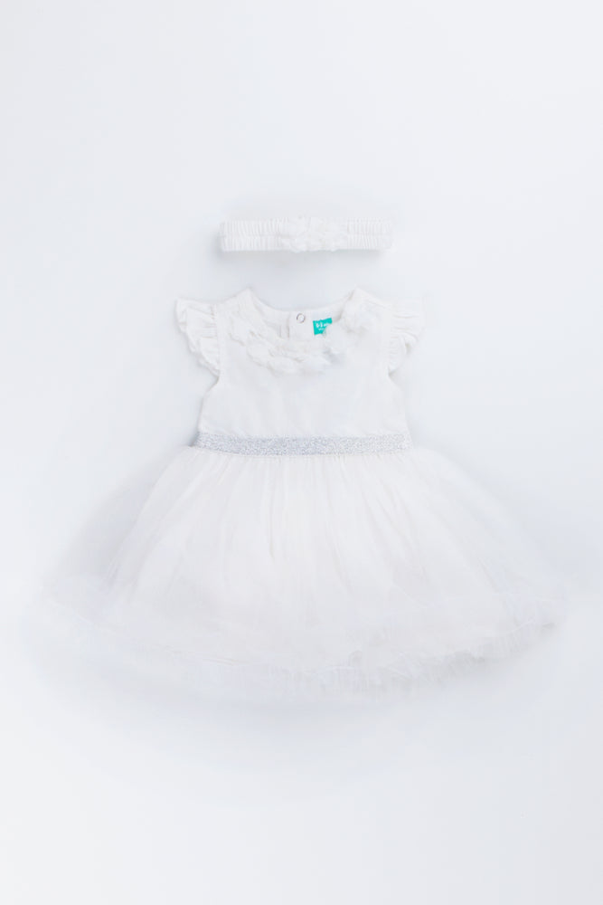 White Frill Party Dress Set