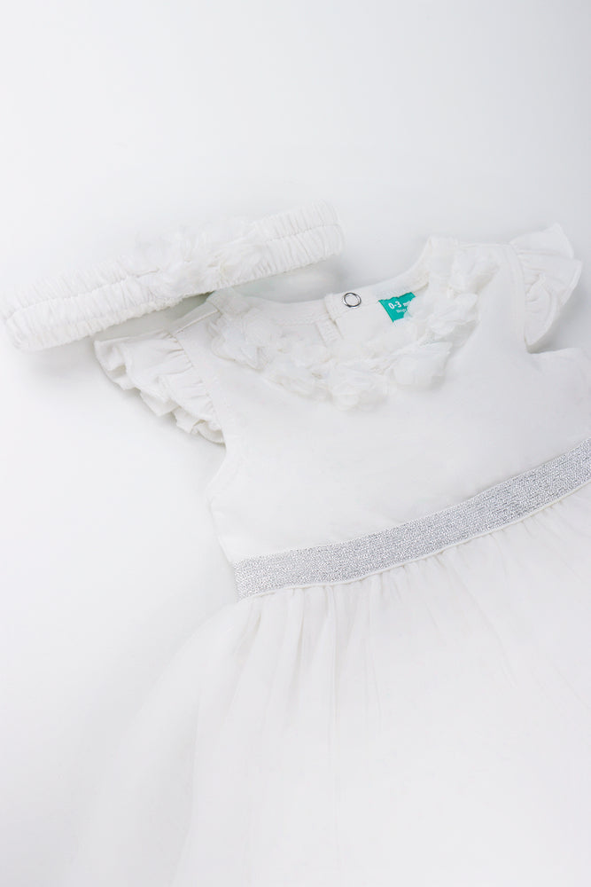 White Frill Party Dress Set (1)